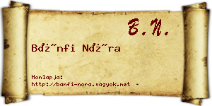 Bánfi Nóra névjegykártya